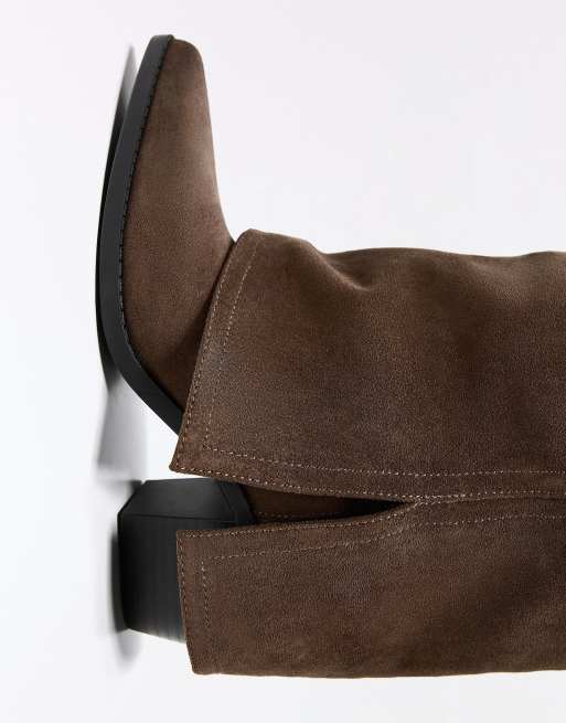 Bershka cowboyboots i brunt, 3 av 6