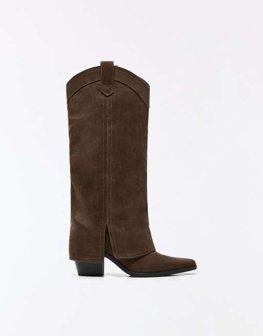 Bershka cowboyboots i brunt, 4 av 6
