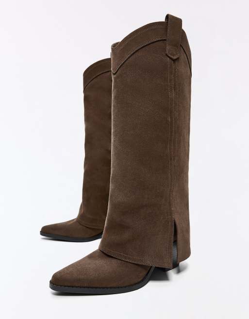 Bershka cowboyboots i brunt, 5 av 6