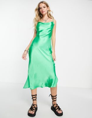 bershka lime green dress