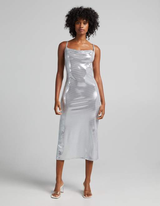 Bershka hot sale silver dress