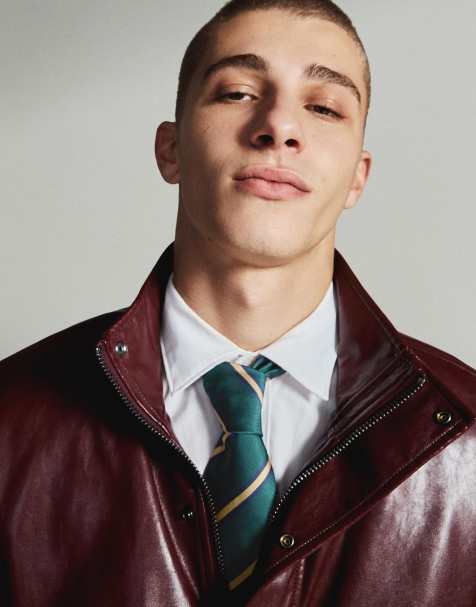 Bershka - Cravatta verde a righe - view 1