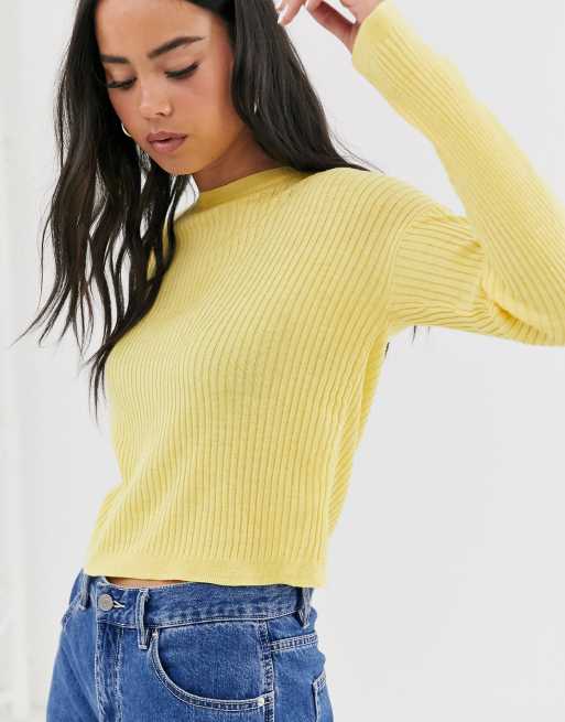 Bershka shop yellow sweater