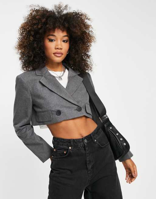 Cropped jacket clearance bershka