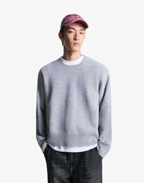 Bershka Cropped jumper in light grey - view 1