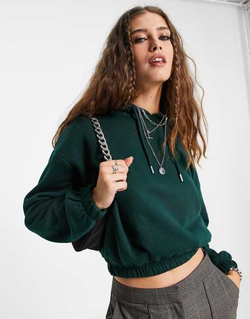 Cropped 2025 green hoodie