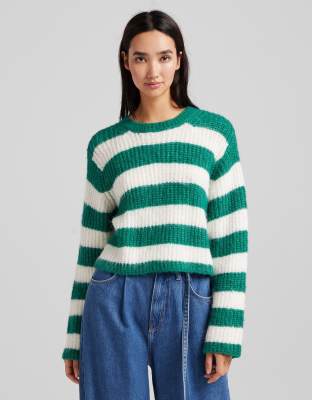 Striped green outlet sweater