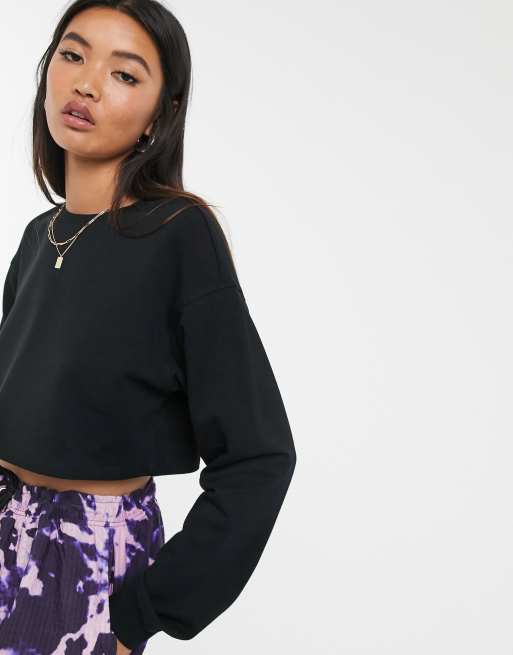 Bershka cheap cropped sweatshirt