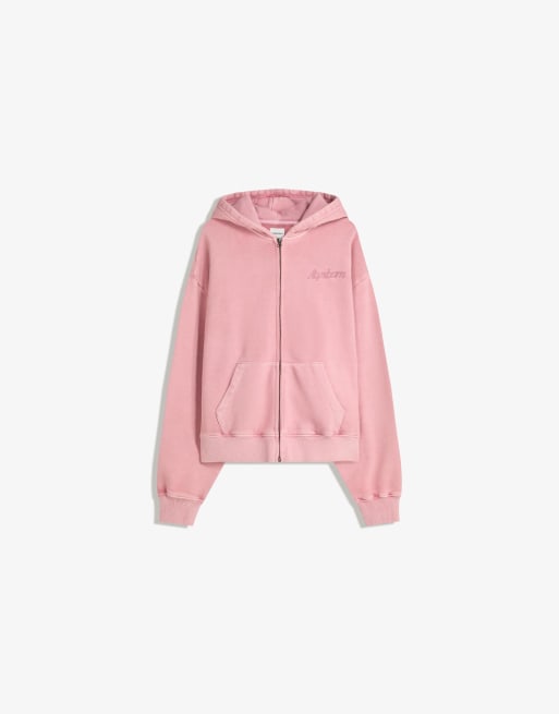 ★ドイツ発*BERSHKA*新作*FADED プリントZIPフーディ/PINK★ ☆ドイツ発*BERSHKA*新作*グラフィック刺繍ZIPフーディ/D-FADE
