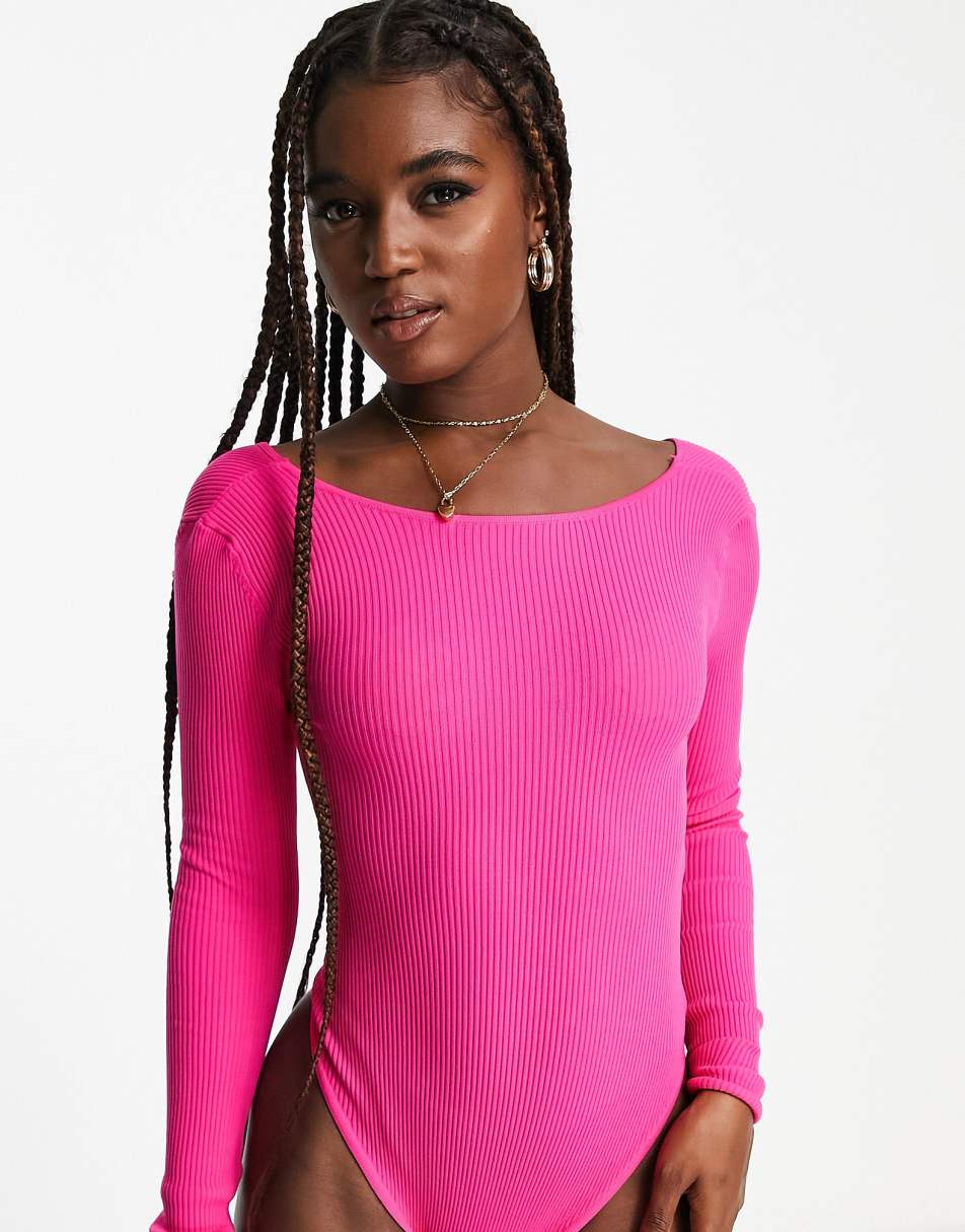 Bright cheap pink bodysuit