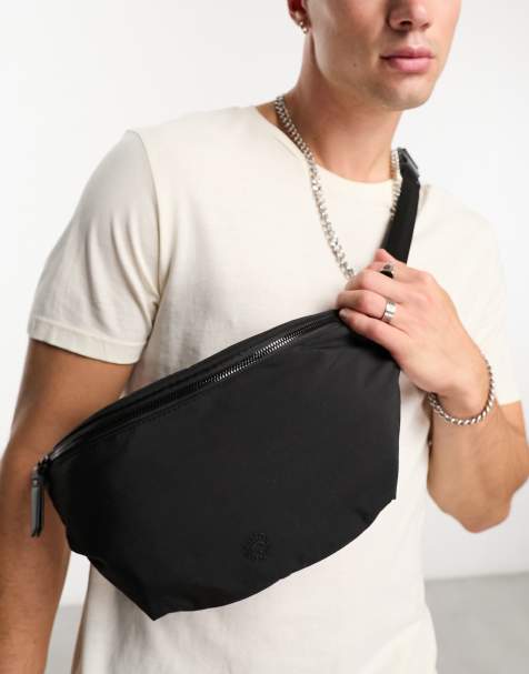 ASOS Cross Body Hard Case Box Bag in Black for Men