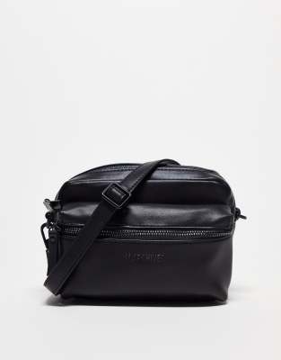 Bershka cross body PU bag in black - ASOS Price Checker