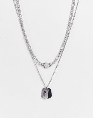 Bershka cross chain in silver