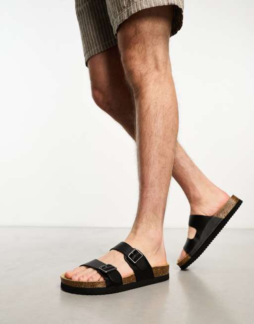 Cross strap hot sale sandals mens