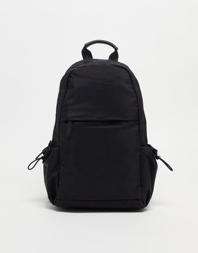 Bershka crossbody backpack in black