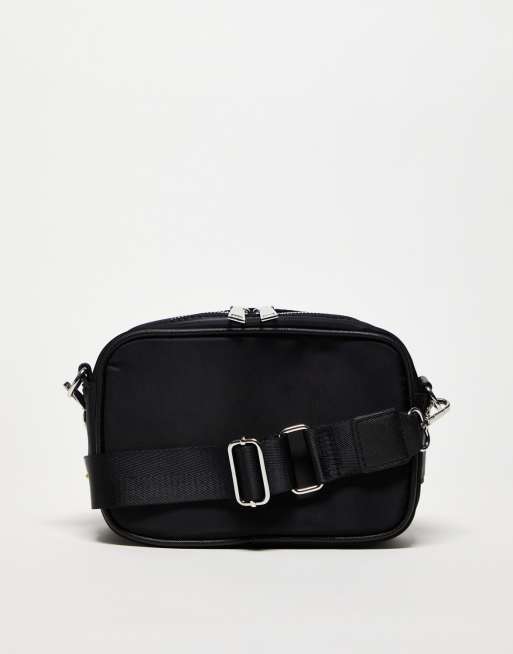 Bershka - Crossbody tas met zak in zwart , 2 van 4