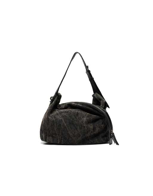 Bershka crossbody-zaktas met wassing in zwart, 5 van 5