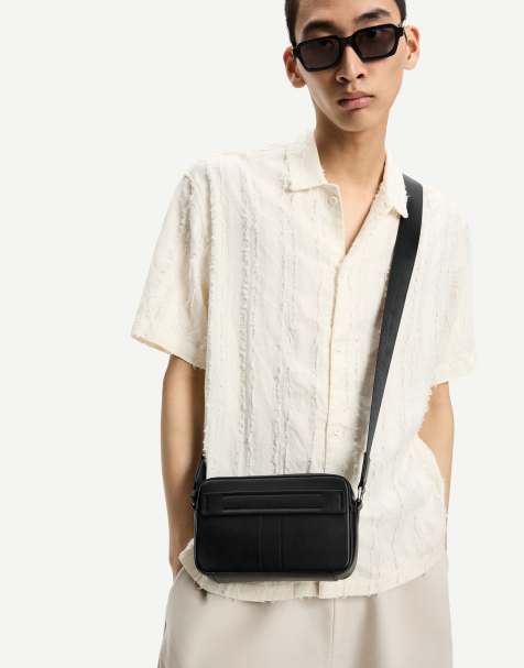 Bershka - Crossbodytas in zwart - view 1