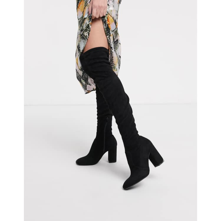 Bershka Cuissardes talons Noir