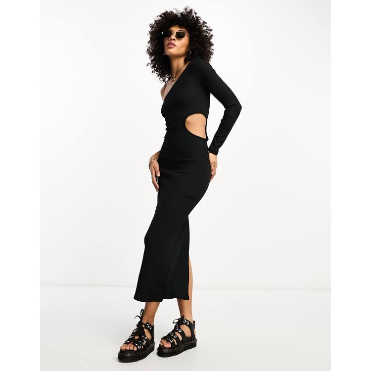 Bershka - Strakke maxi jurk met … curated on LTK