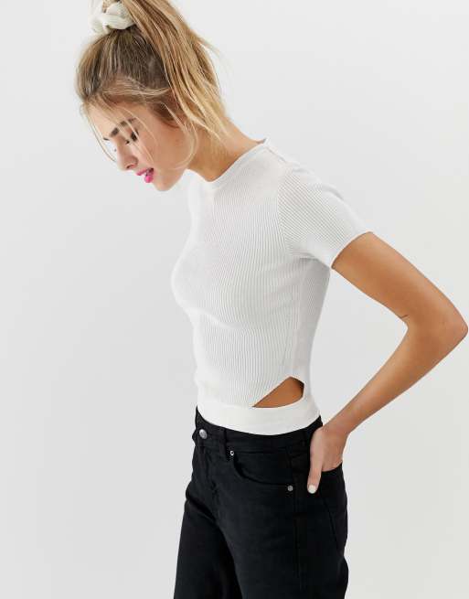 bershka white cargos