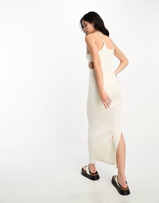 Bershka - Strakke maxi jurk met … curated on LTK