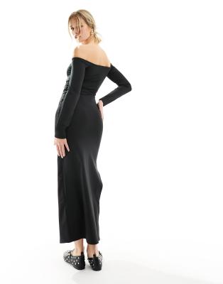 bershka maxi dress with rustic long sleeves Bershka Maxi dress with rustic long sleeves - Dresses - Woman | Bershka