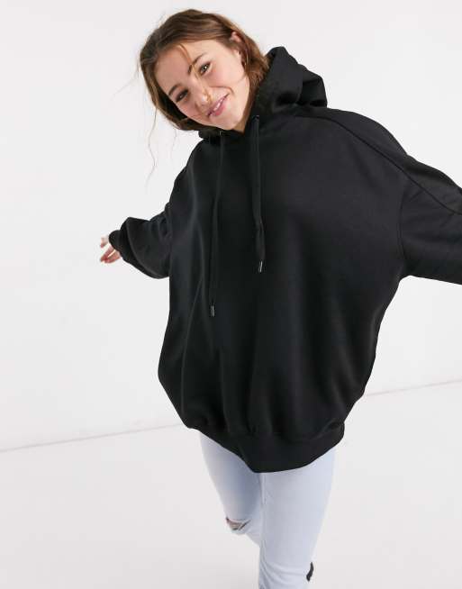 Bershka – Czarna bluza z kapturem oversize | ASOS