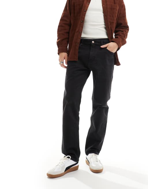 Bershka – Czarne jeansy o prostym kroju, 4 z 5