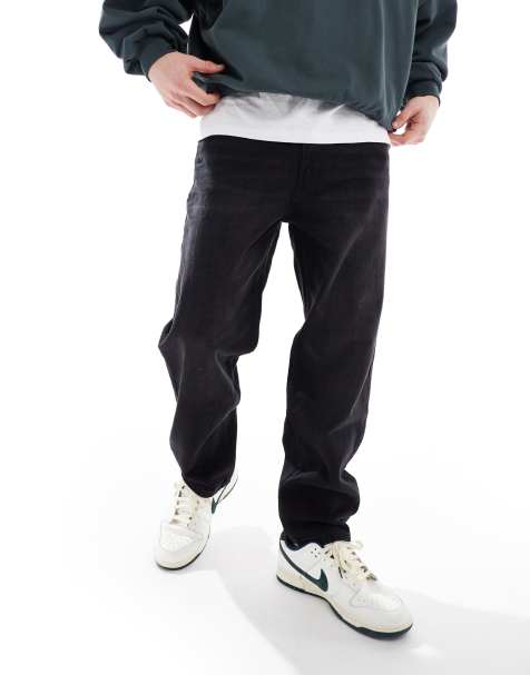 Bershka – Czarne jeansy vintage z prostymi nogawkami - view 1