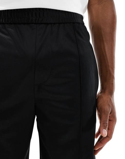 Bershka – Czarne szerokie joggersy z wstawkami po bokach, 2 z 5