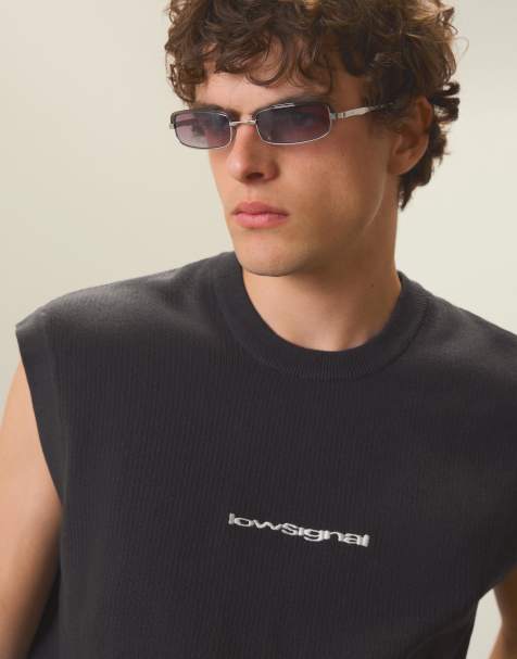 Bershka - Débardeur brodé - Noir - view 1