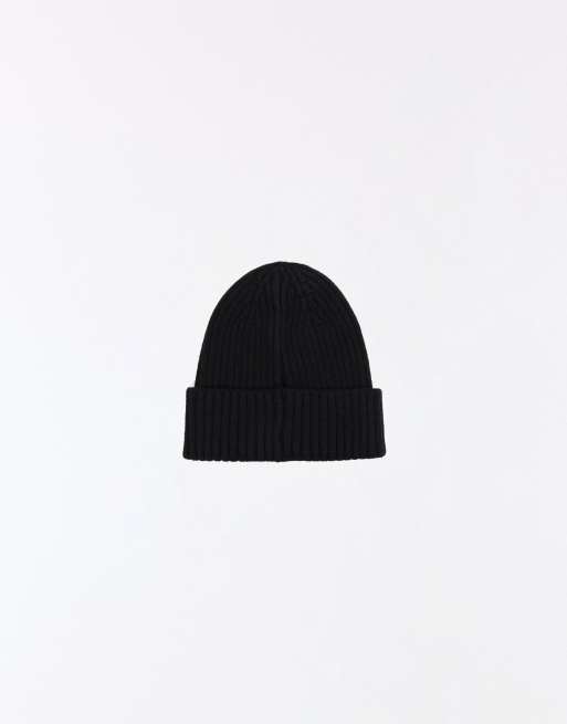 Bershka Demon melt embroidered beanie in black, 2 of 4