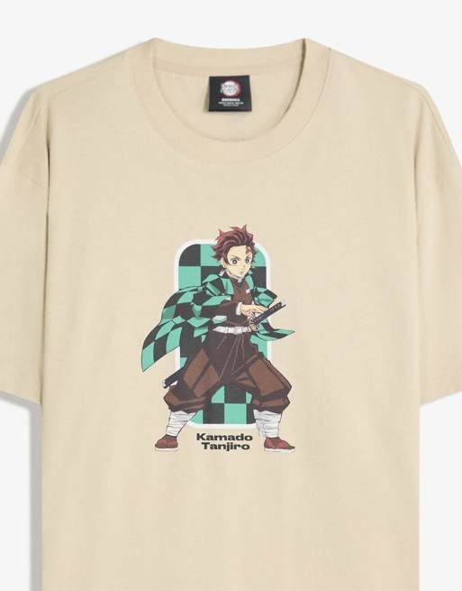 Bershka Demon slayer short sleeve t-shirt in camel ASOS
