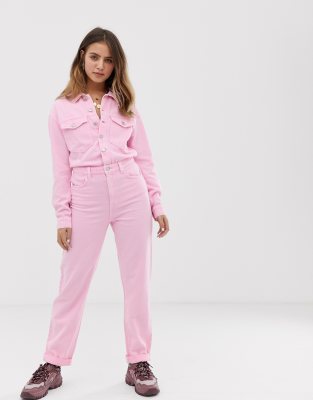asos pink boiler suit
