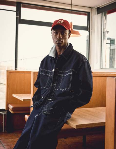 Bershka - Denim jack in blauw  - view 1