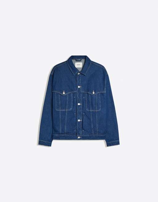 Bershka - Denim jack in blauw, 5 van 5