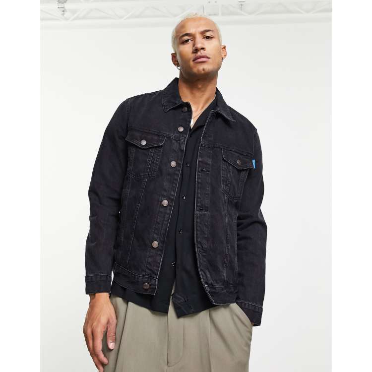 Bershka denim hot sale jacket men