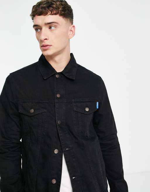 Bershka denim jacket in black | ASOS