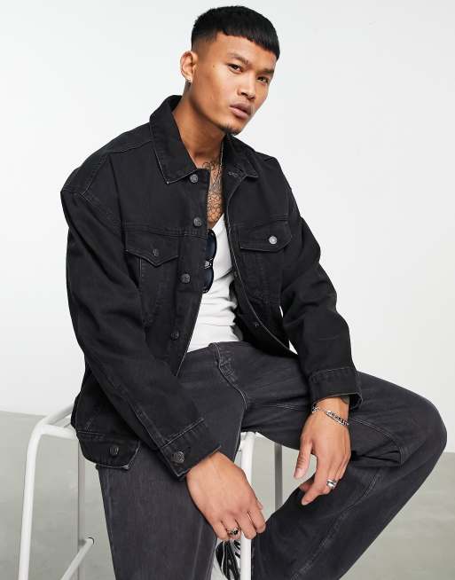 Bershka denim 2025 jacket mens