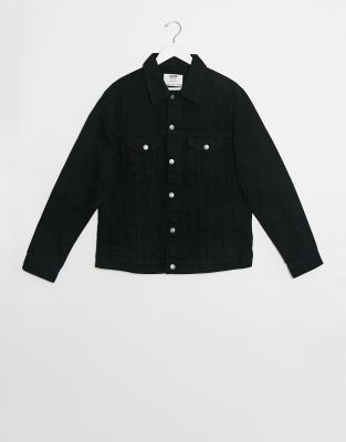 bershka black denim jacket