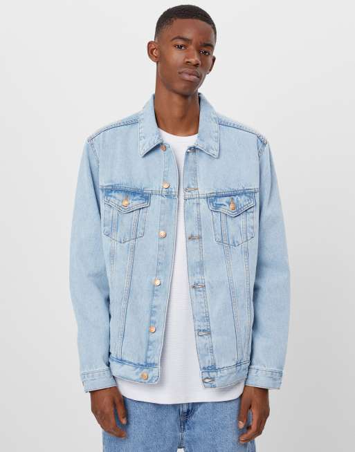 Bershka denim jacket in light blue | ASOS