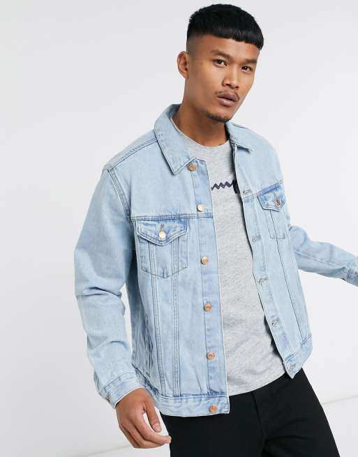 Bershka denim jacket in light blue | ASOS