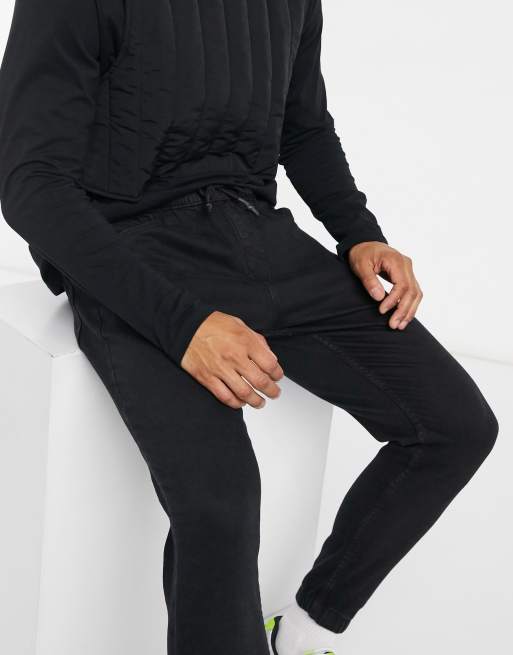 skinny fit men stacked jeans