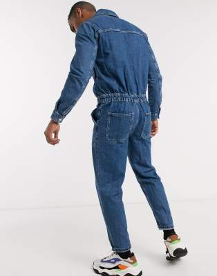 bershka denim jumpsuit