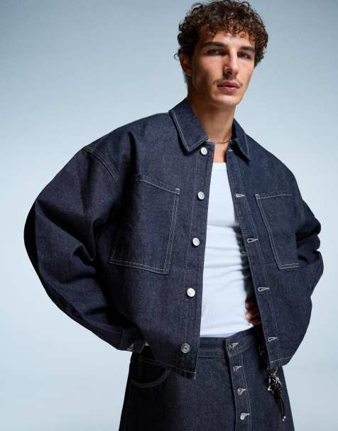 Bershka Denim shirt in blue - view 1
