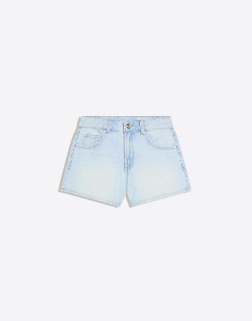 Bershka - Denim short in jaren 90-stijl in lichtblauw, 4 van 4