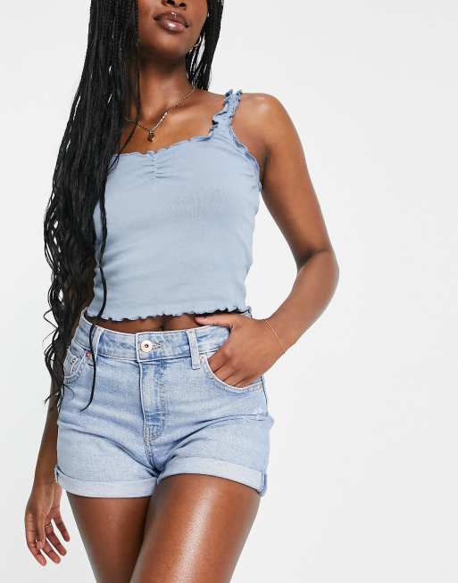 Bershka store denim shorts