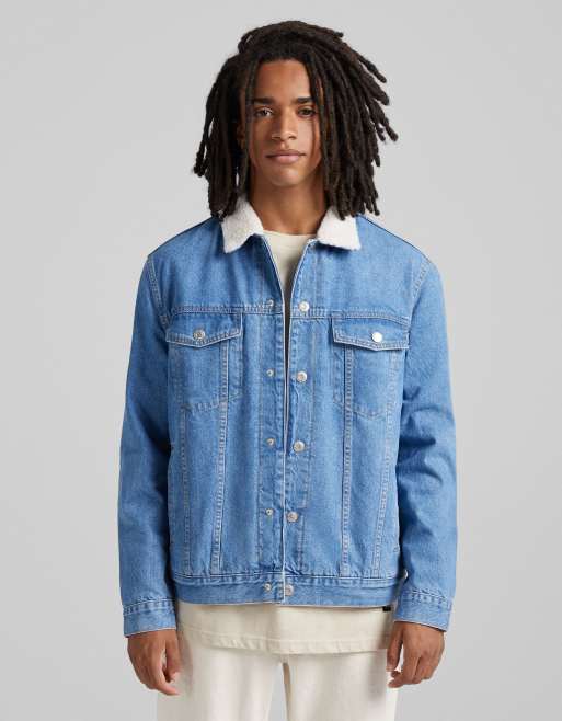 Jean jacket hotsell with cotton collar