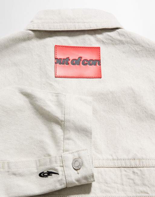 Bershka denim truckerjakke i ecru, 5 af 7
